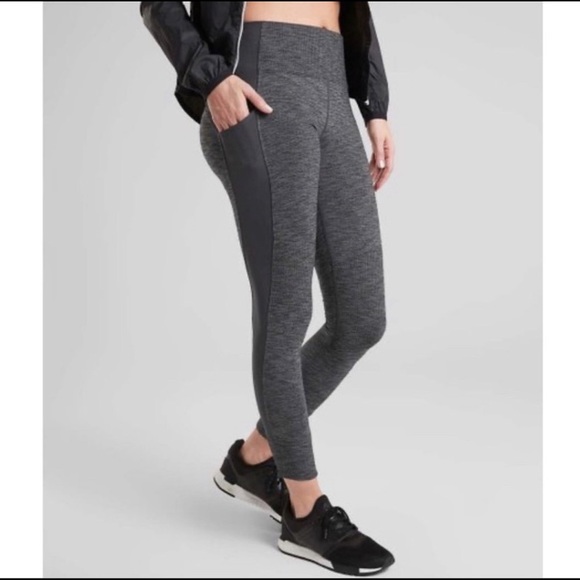 Athleta Excursion Hybrid Tight Heather Grey Sz S - Picture 2 of 11
